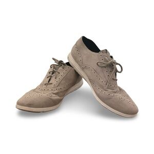 Cole Haan Light Brown Suede Oxford Shoes